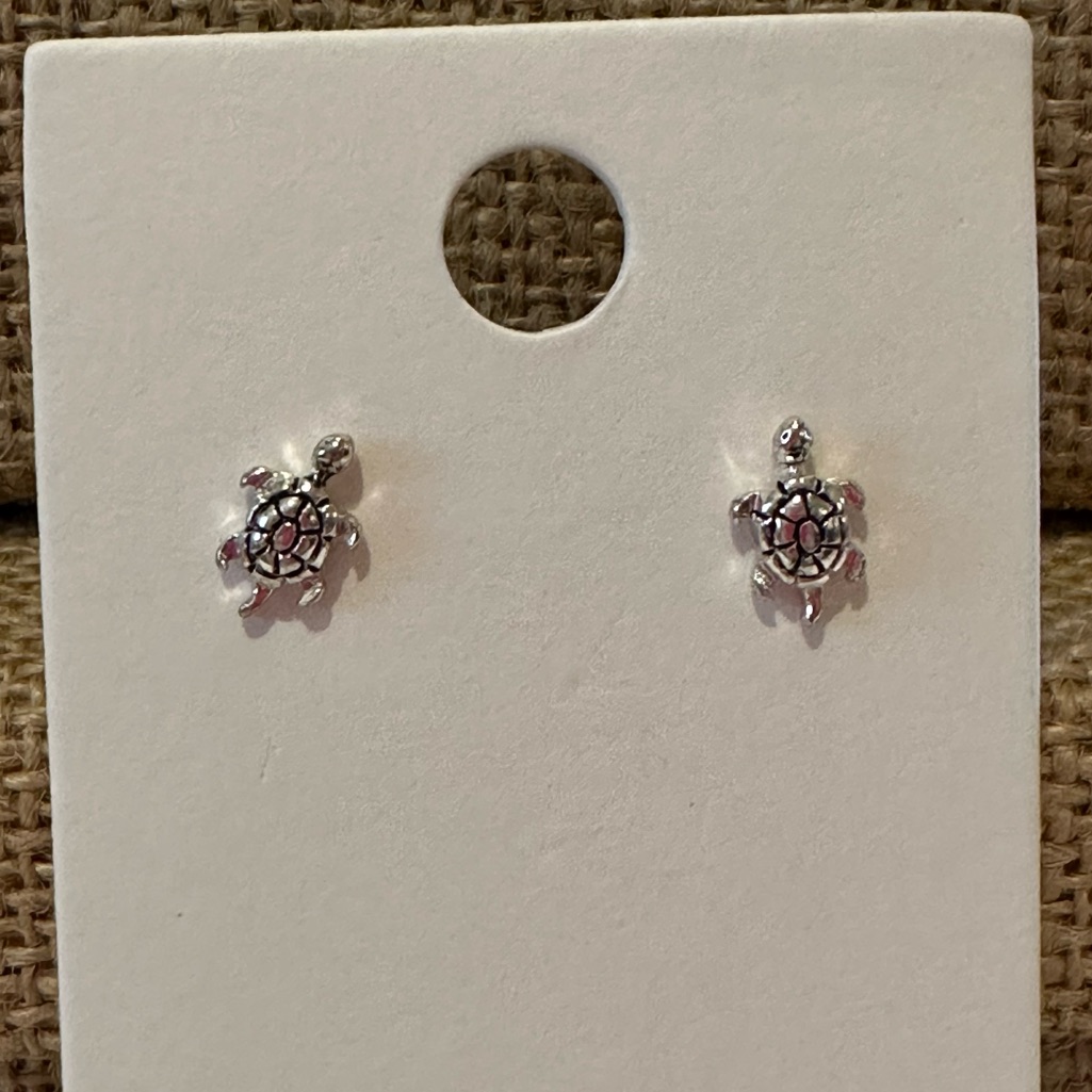 Nwt Express Earrings - Turtles- Small Silver Tone Post Back 18$